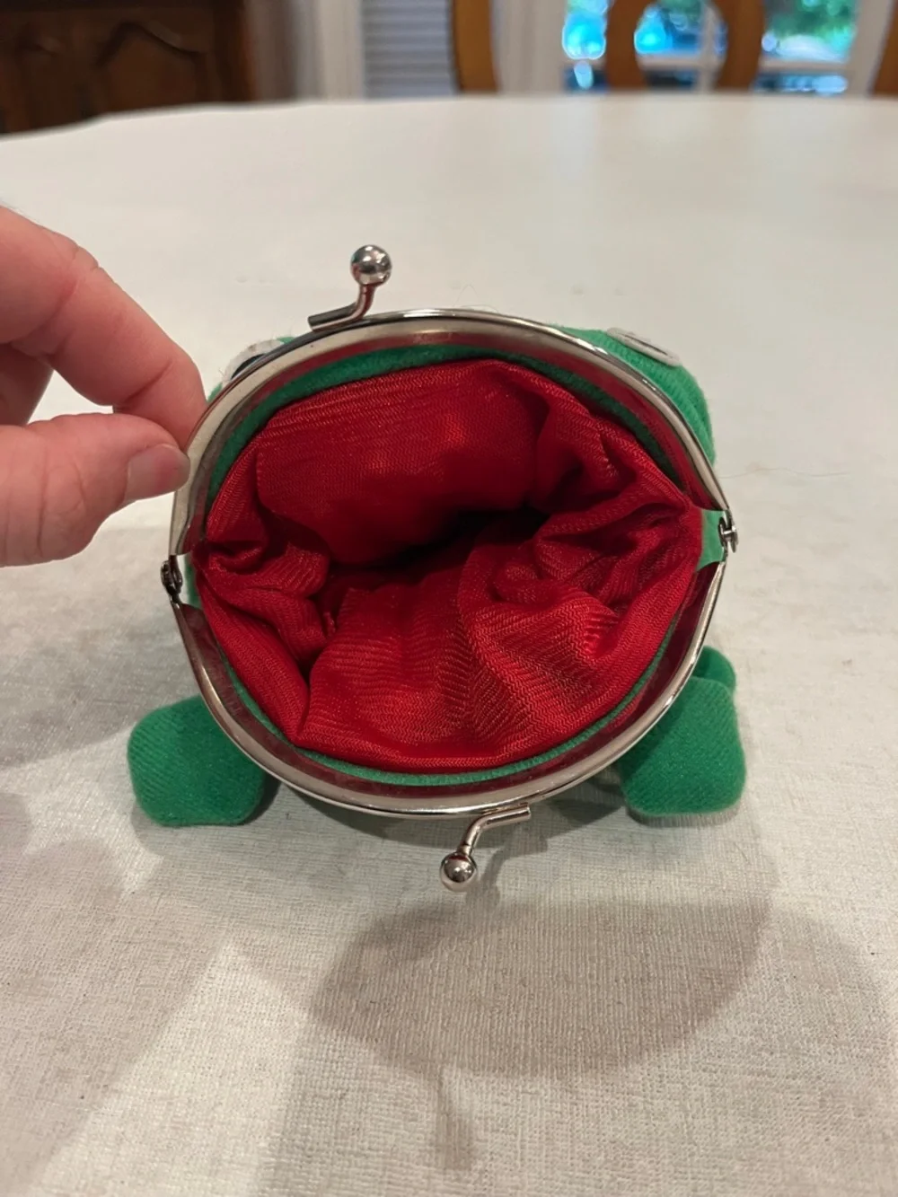 Adorable Green Frog plush Coin Purse. So cute! - Picture 4 of 6